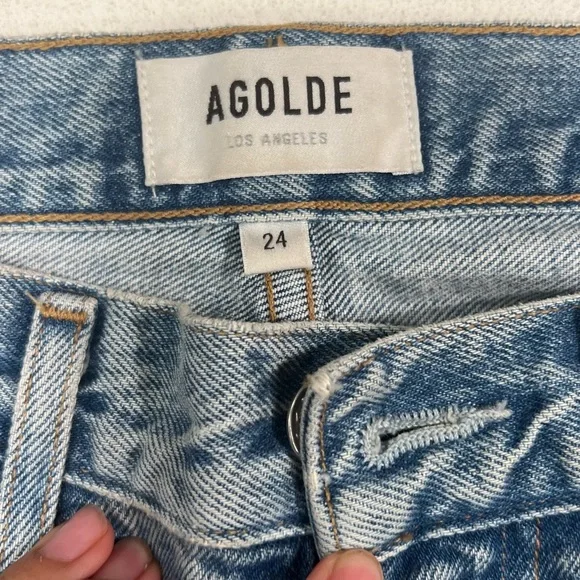 Agolde Cherie High Rise Straight Jeans in Merit Size 24 - Picture 9 of 9